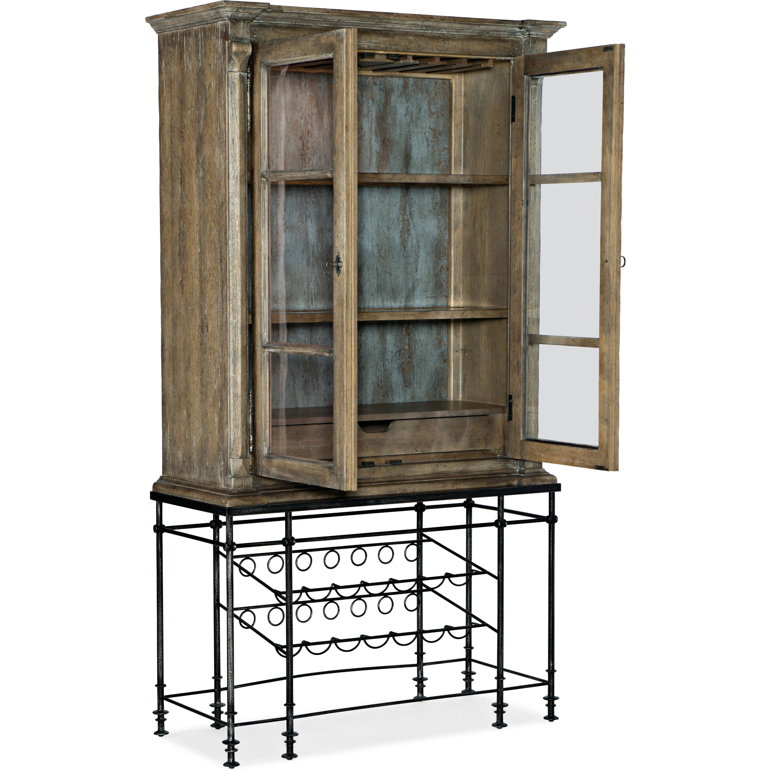 Hooker Furniture La Grange 69607516080 Traditional Bar with Wine Rack Dunk & Bright